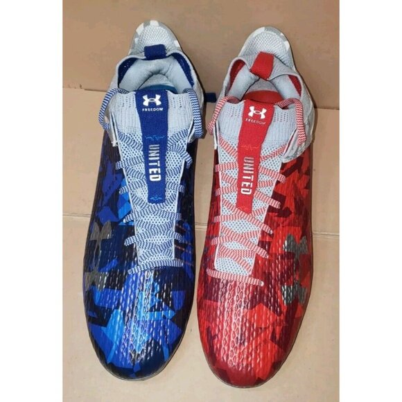Under Armour Blur Smoke 2.0 MC USA Low Football Cleats Men\'s Sz 11.5 3026341-100 main image 10
